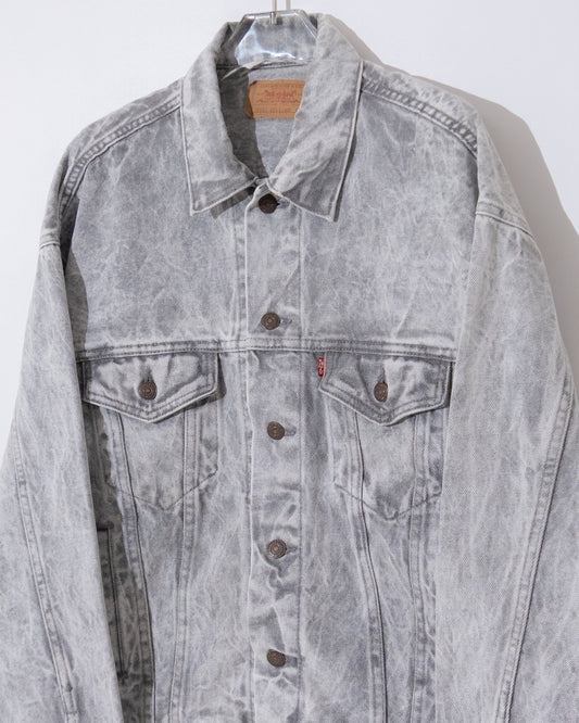 'Levi's' 70507 gray acid wash denim jacket