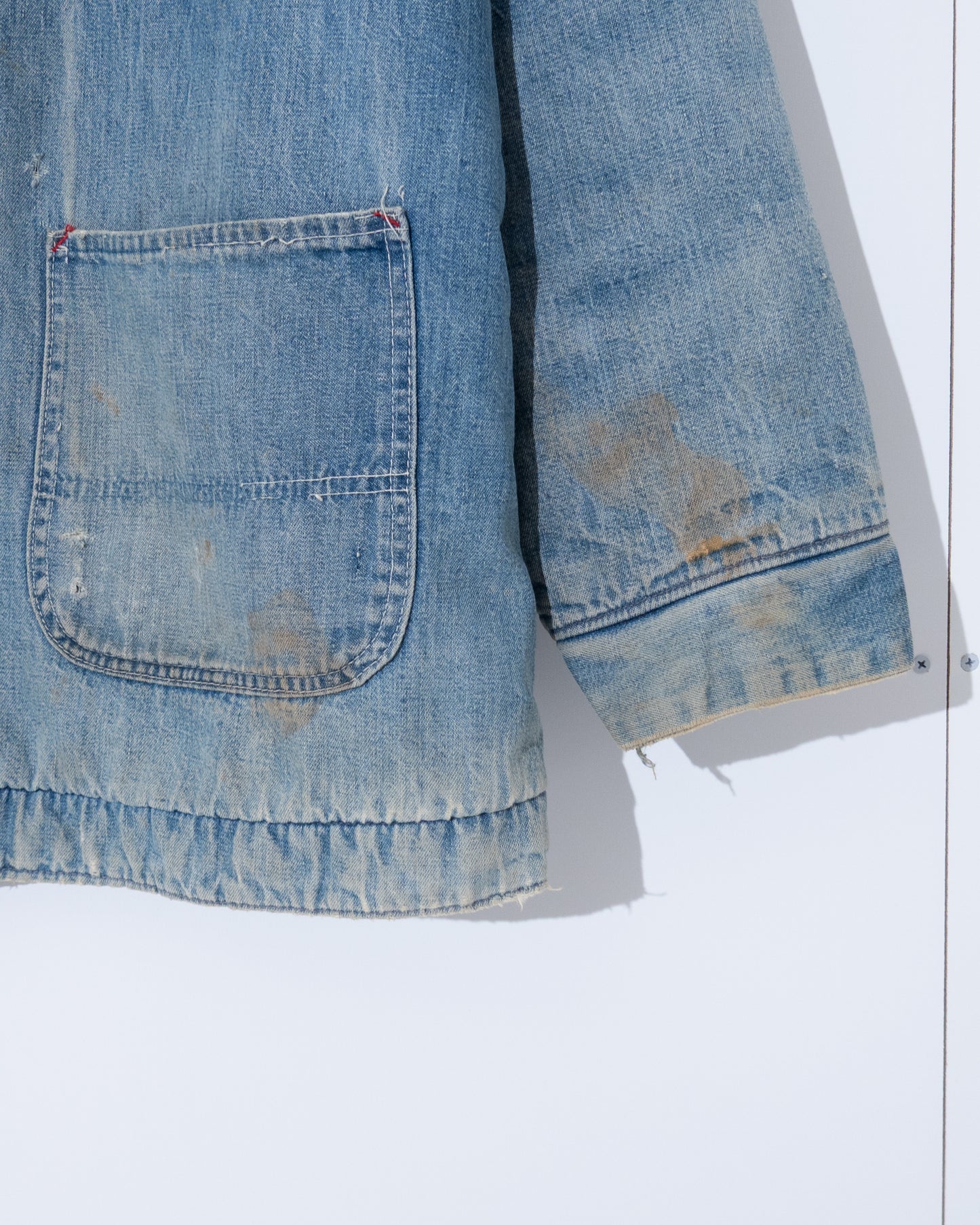 "Sears" denim coverall jacket with blanket liner