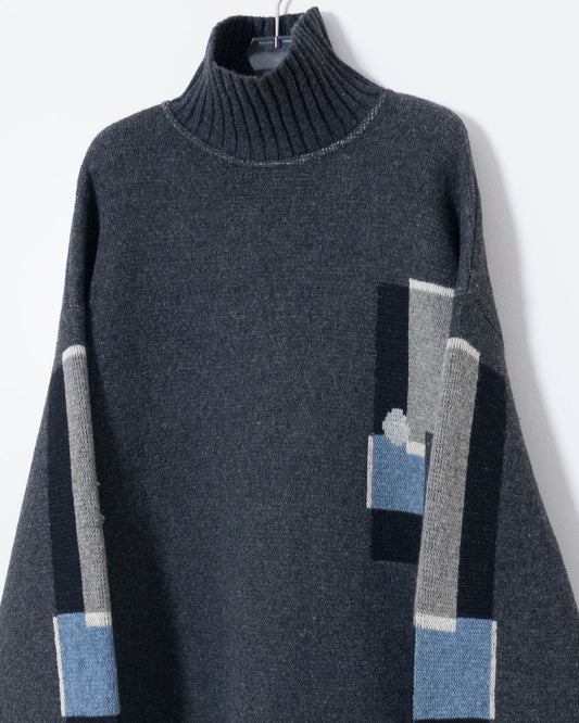 "OXBOW" SKOLPEN high-neck jacquard knit sweater