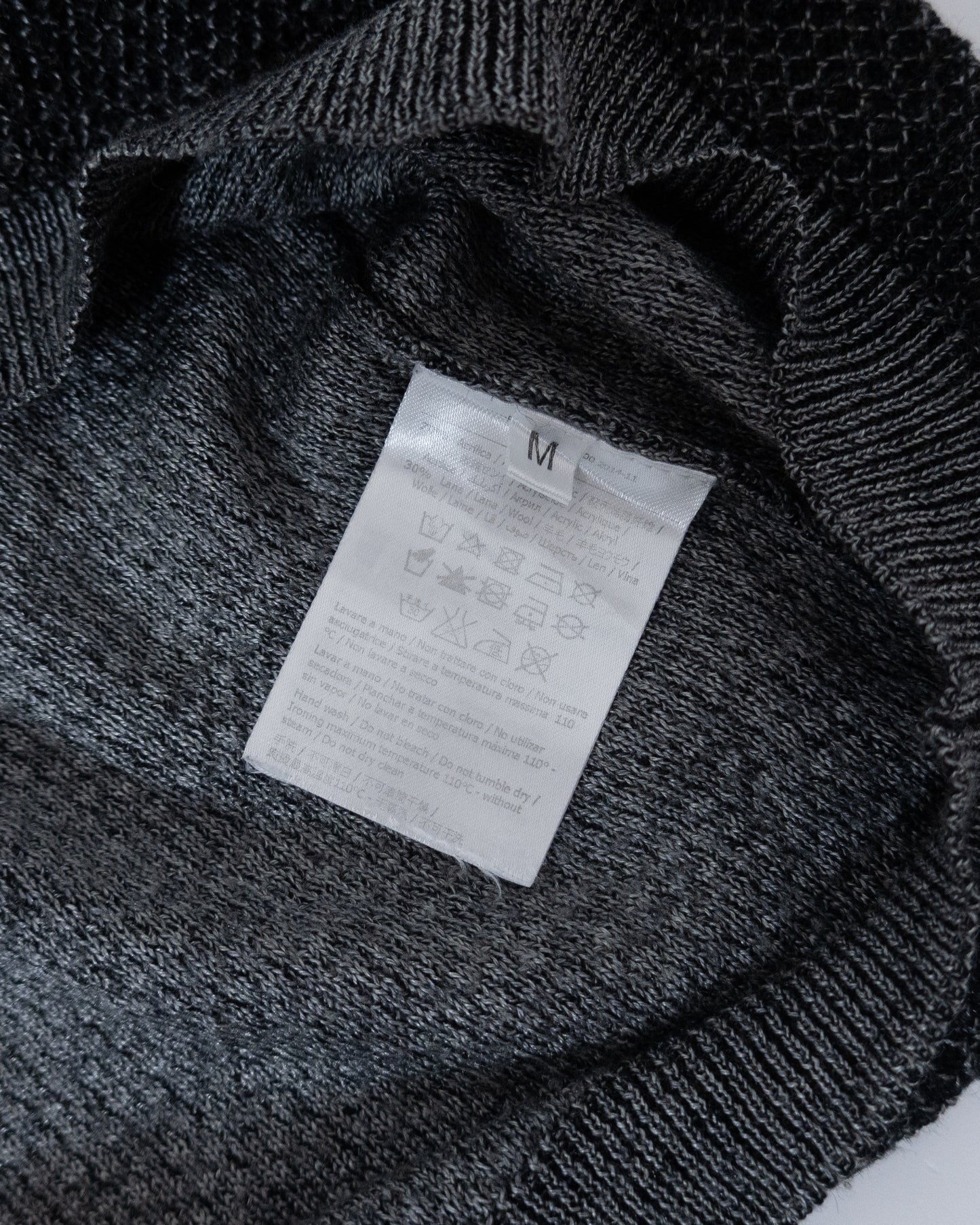 Honeycomb textured knit hoodie