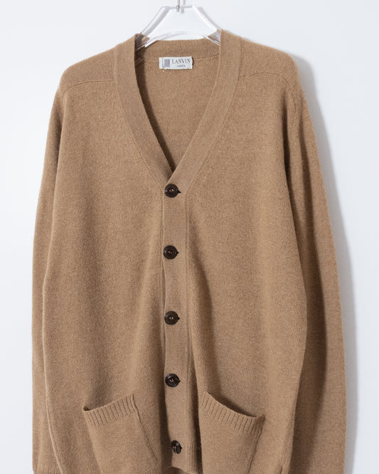 "LANVIN" camel hair knitted cardigan