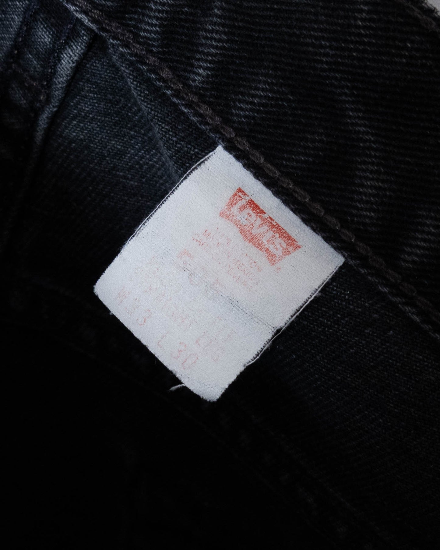 "Levi's" 505 painted black denim pants