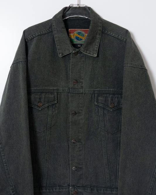 Deep green denim jacket