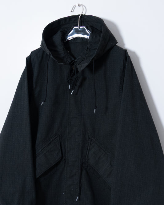 US Army After Dye Hooded Coat Black