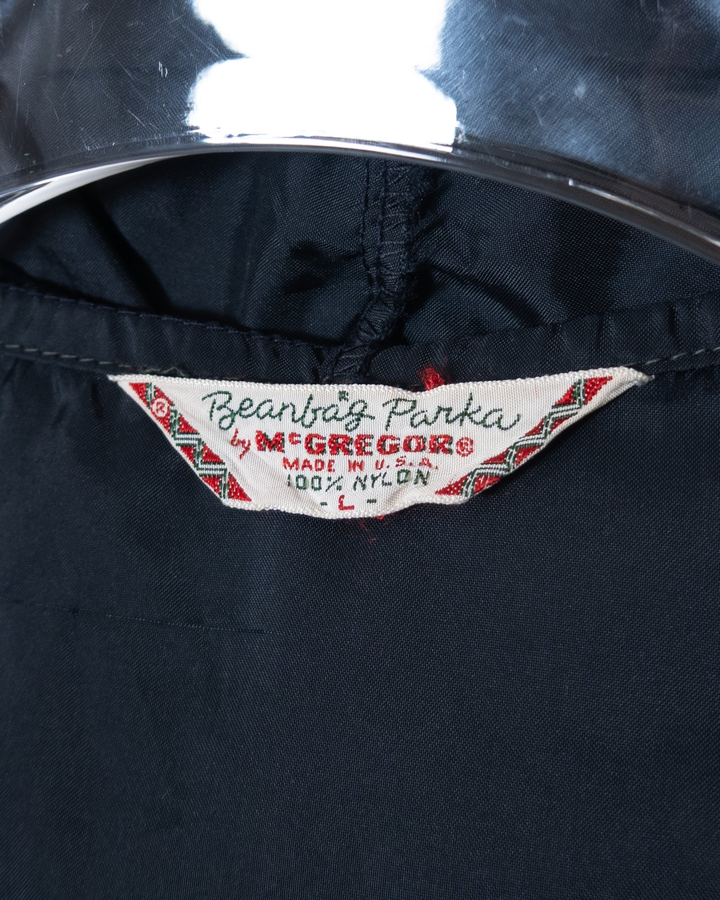vintage "McGREGOR" half-zip nylon hooded jacket