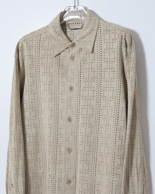 "GIANFRANCO FERRÉ" perforated suede shirt
