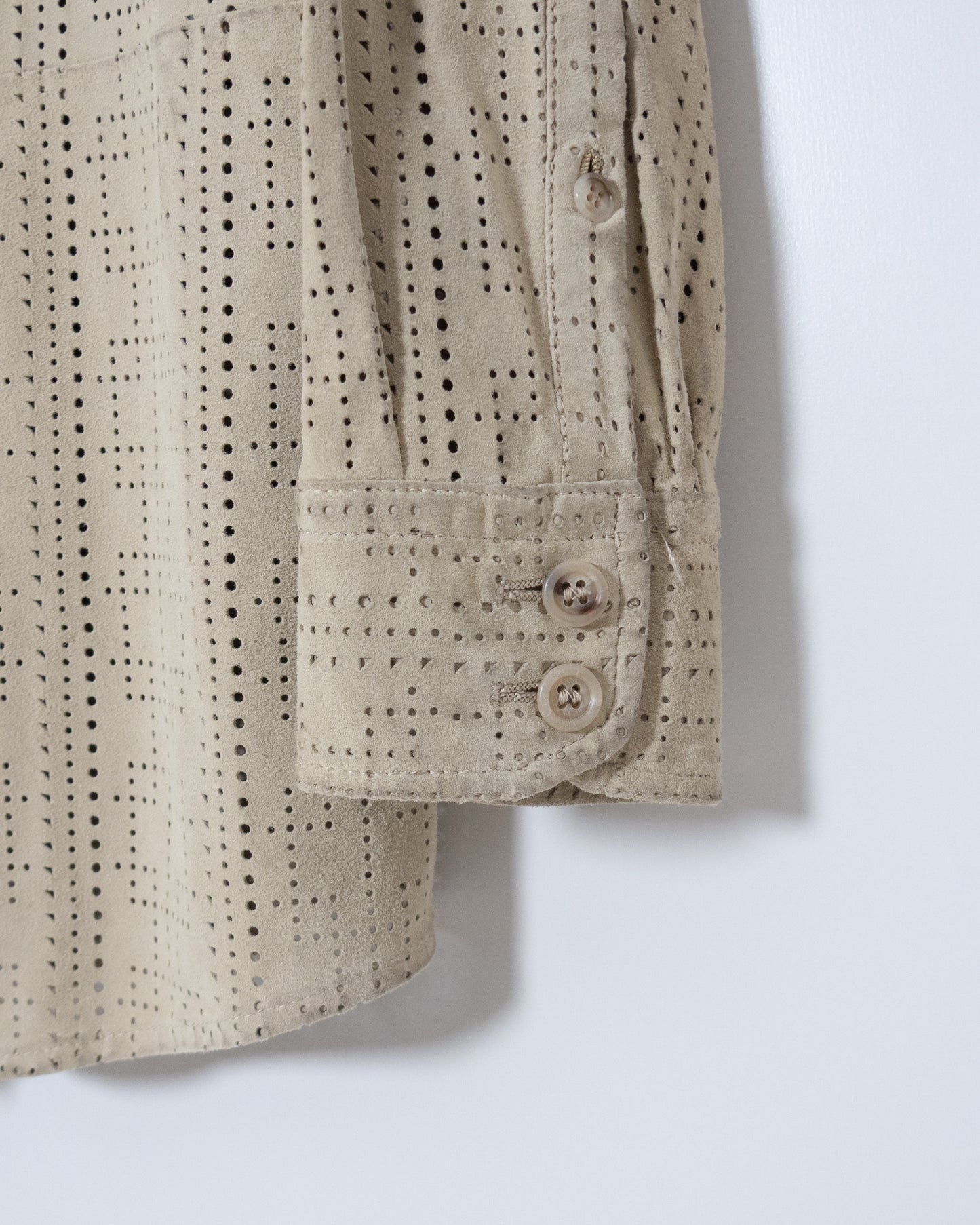 "GIANFRANCO FERRÉ" perforated suede shirt
