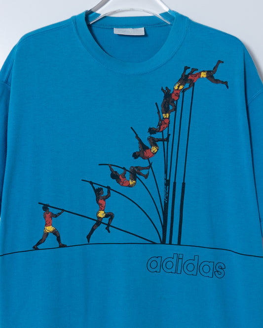 Euro "adidas" double-sided print T-shirt
