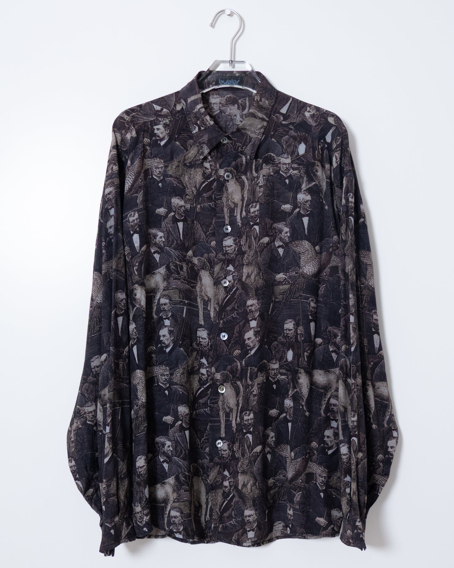 "byblos" all-over pettern rayon shirt