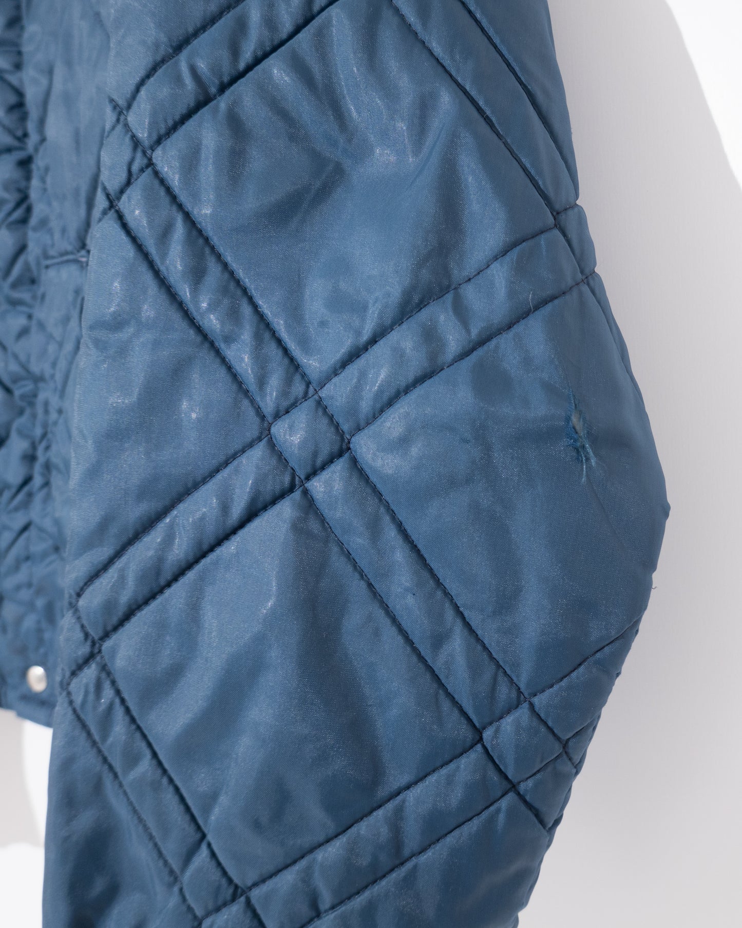 old diamond quilted nylon jacket