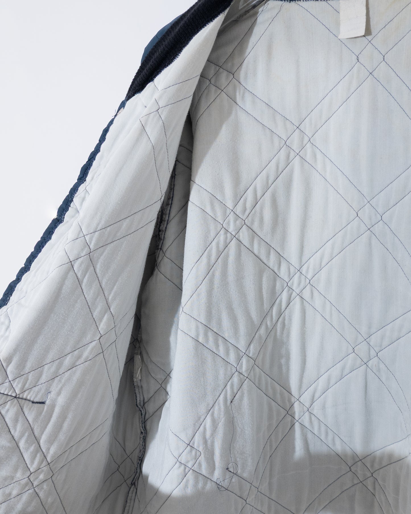 old diamond quilted nylon jacket