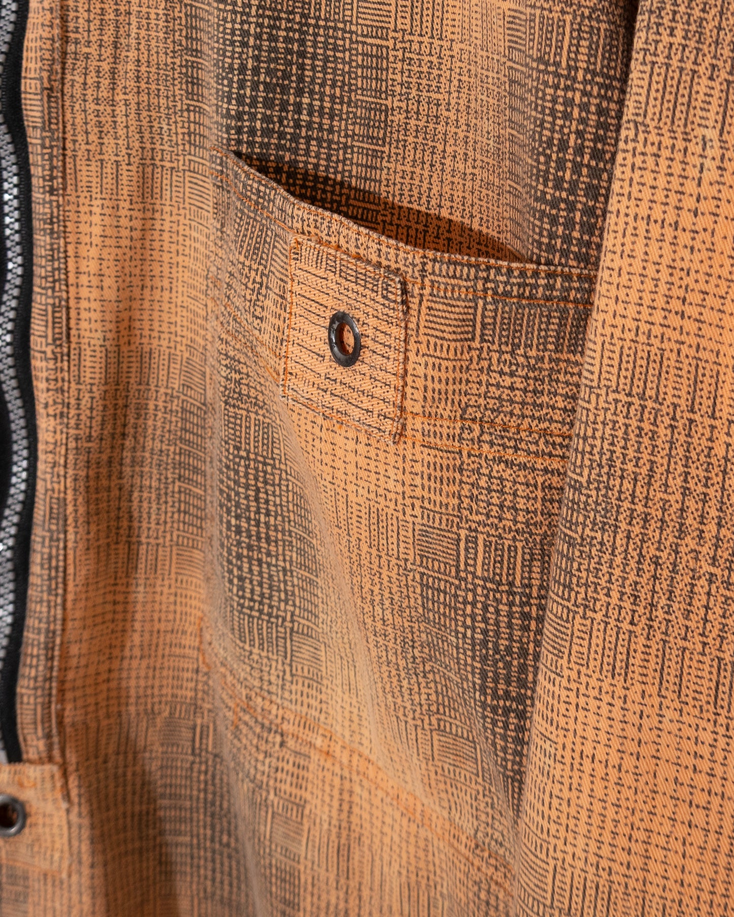 half-zip plaid shirt