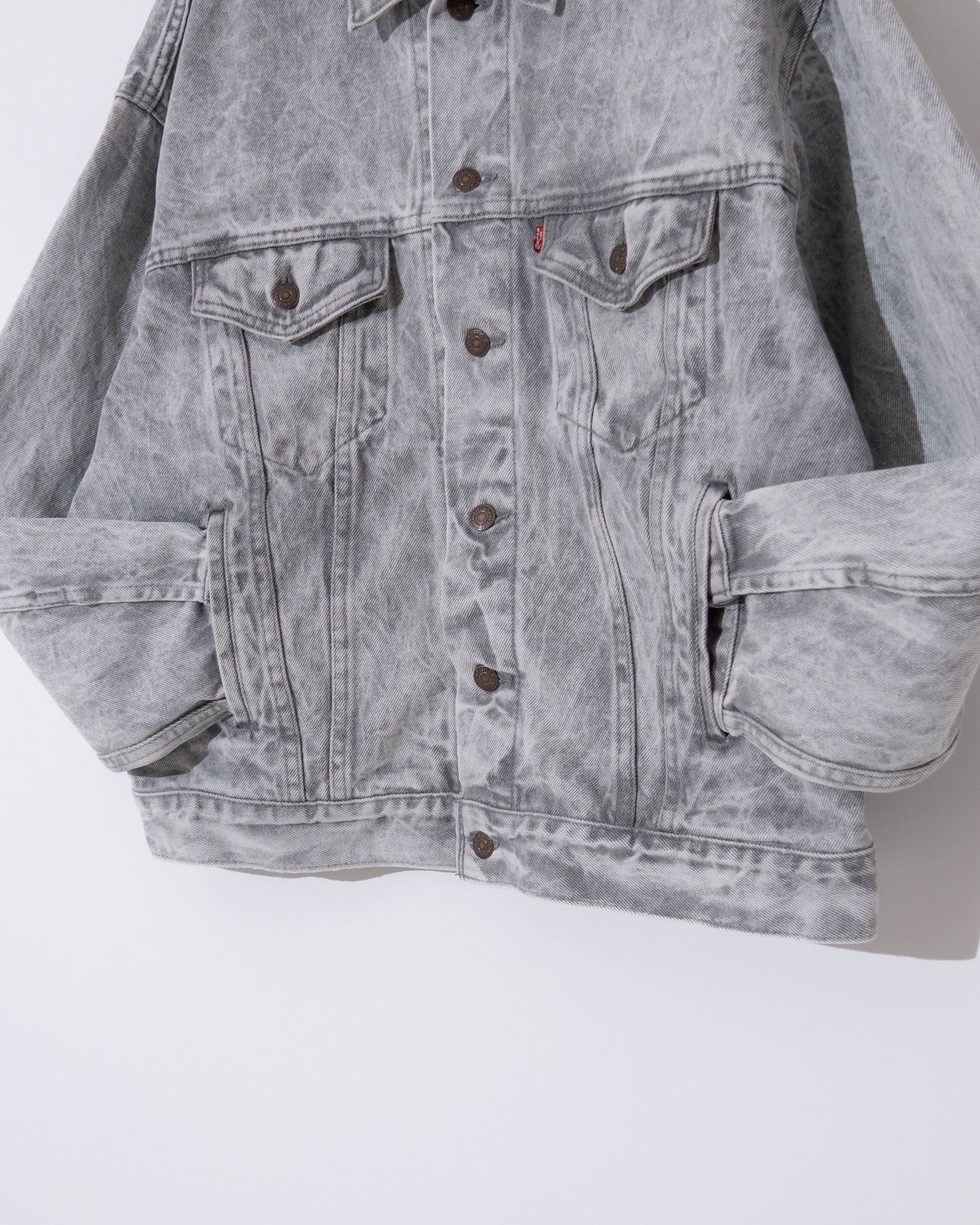 'Levi's' 70507 gray acid wash denim jacket