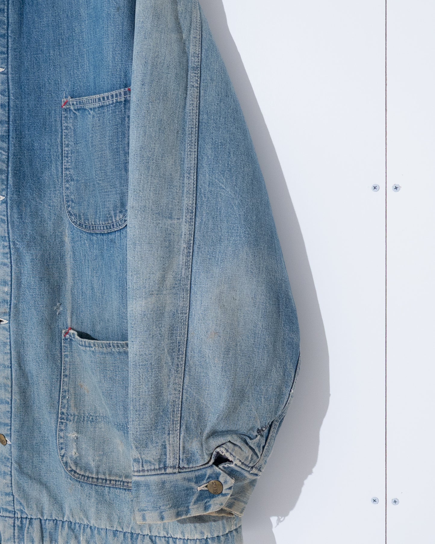 "Sears" denim coverall jacket with blanket liner