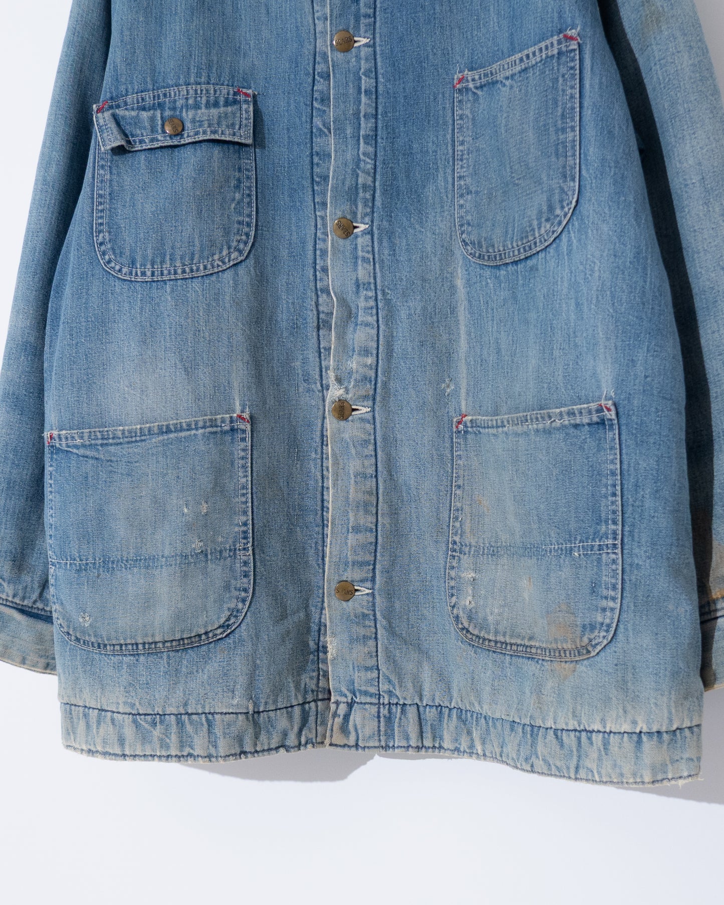 "Sears" denim coverall jacket with blanket liner