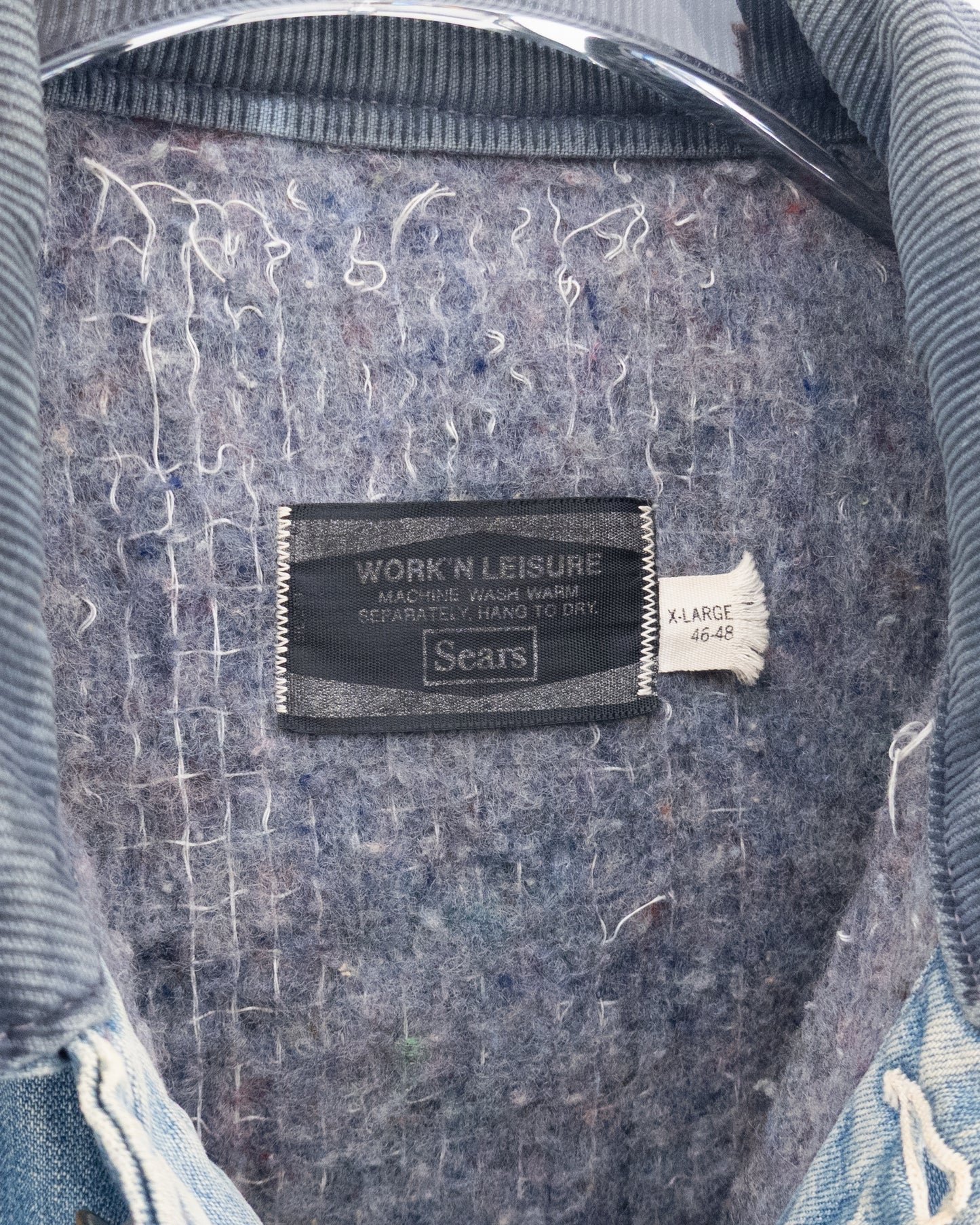 "Sears" denim coverall jacket with blanket liner