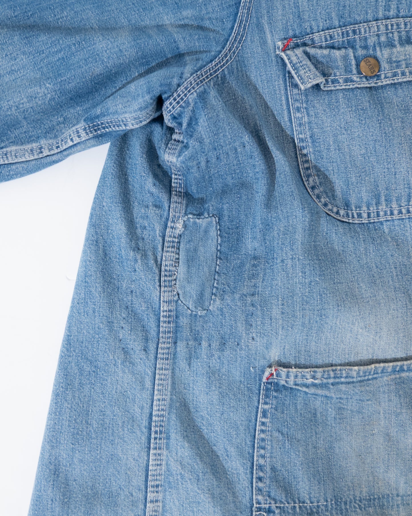 "Sears" denim coverall jacket with blanket liner