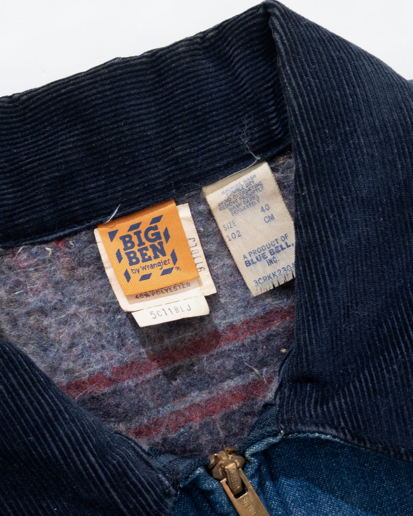 "BIG BEN by Wrangler" blanket lined zip denim jacket