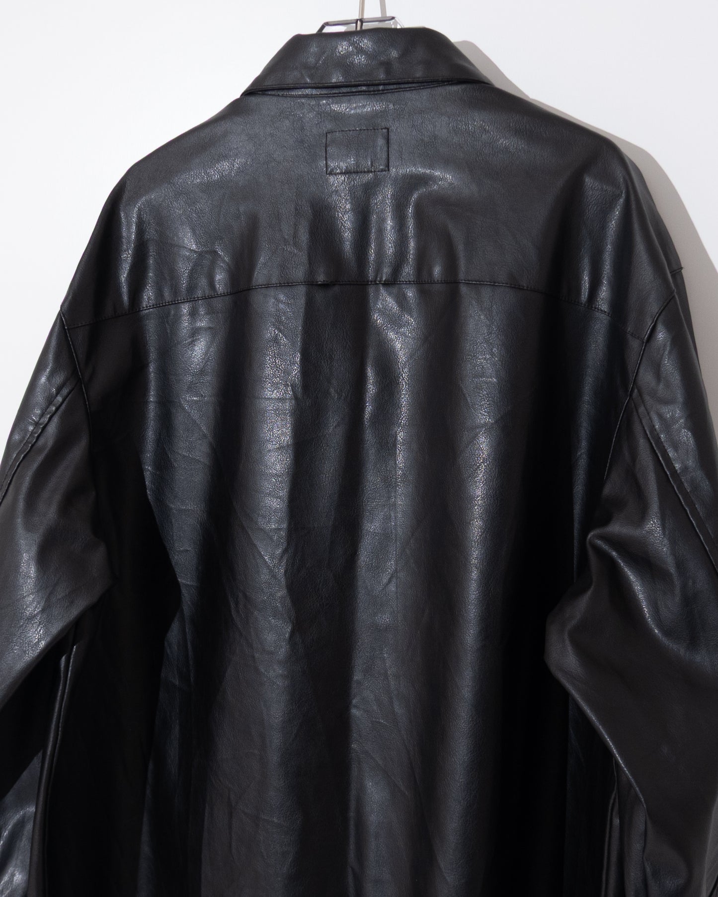 "Calvin Klein Jeans" PVC leather car coat