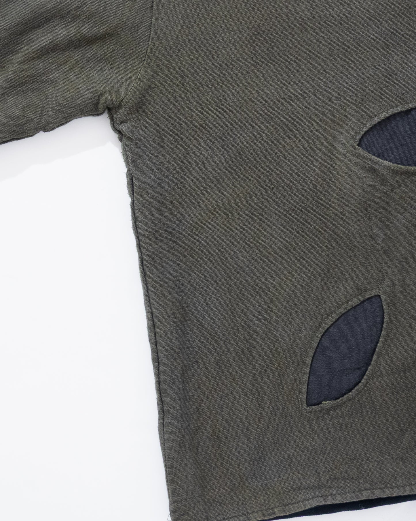 Diagonal zip hooded jacket