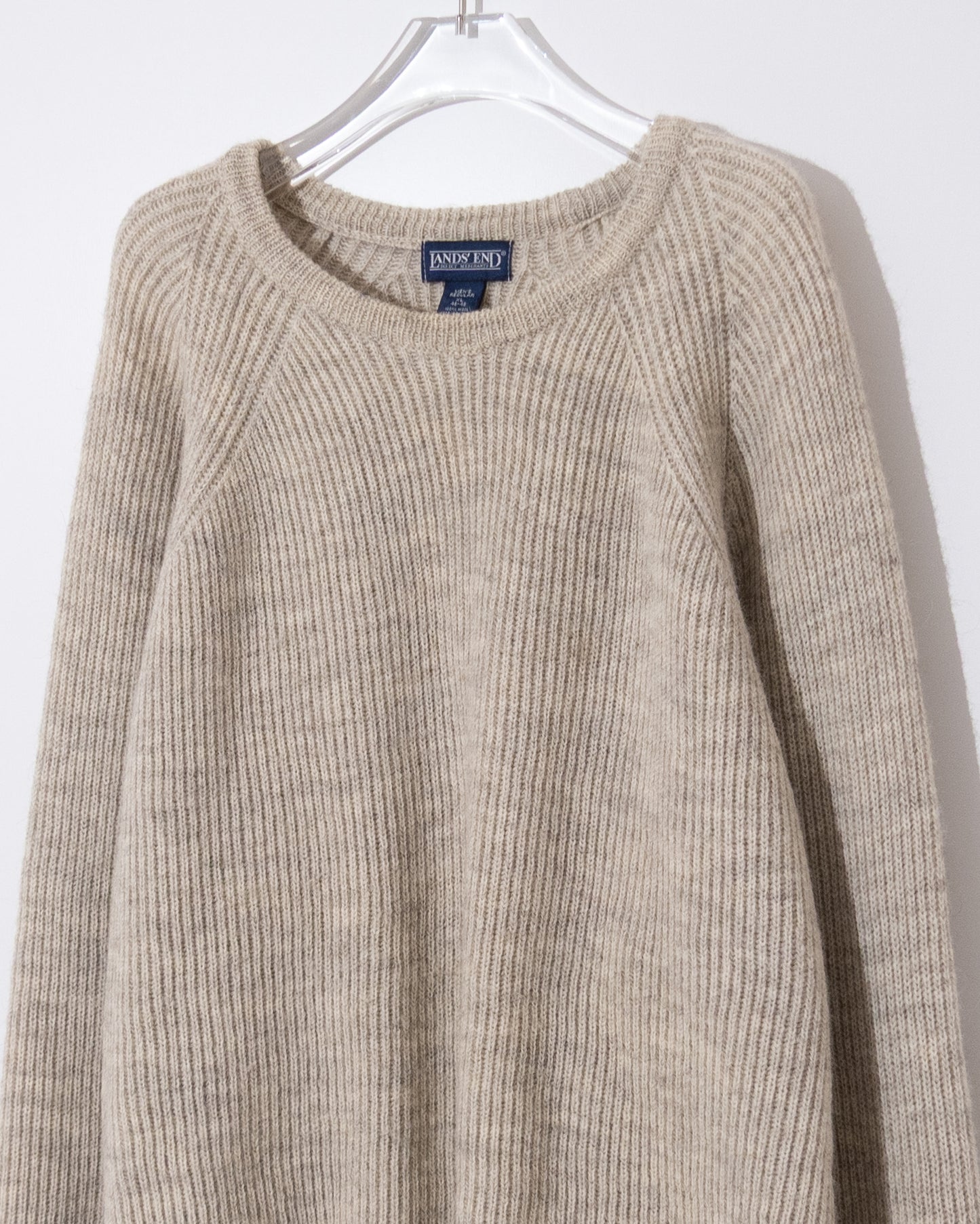 "Lands' End" rib knit sweater