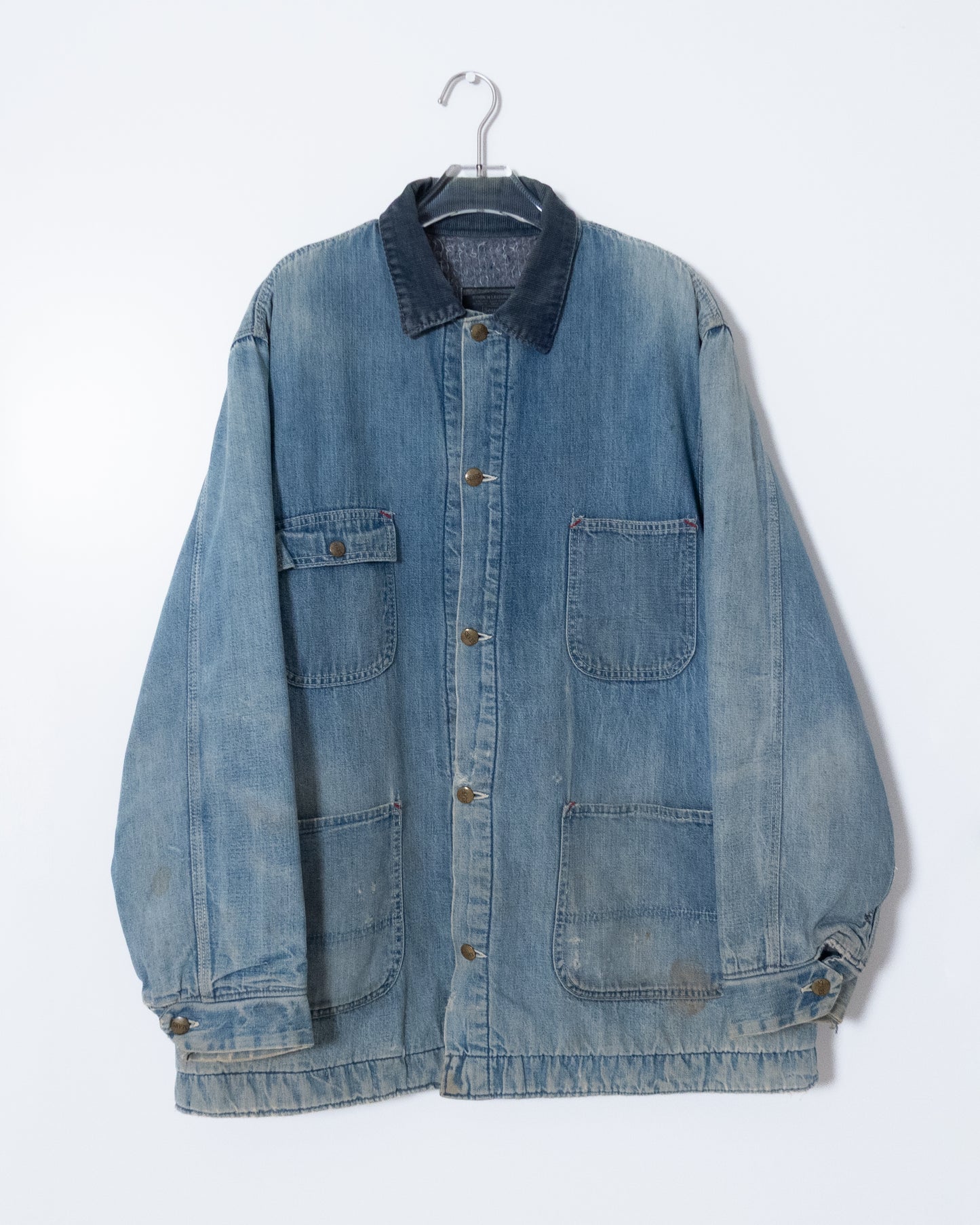 "Sears" denim coverall jacket with blanket liner