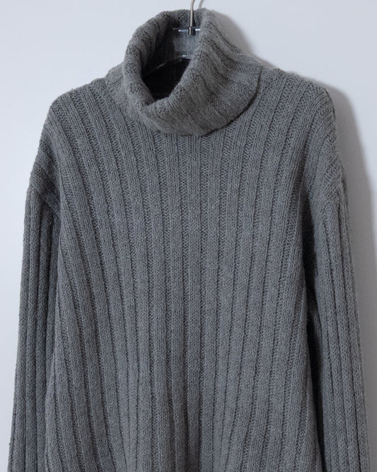 "agnes b" turtle neck knit sweater