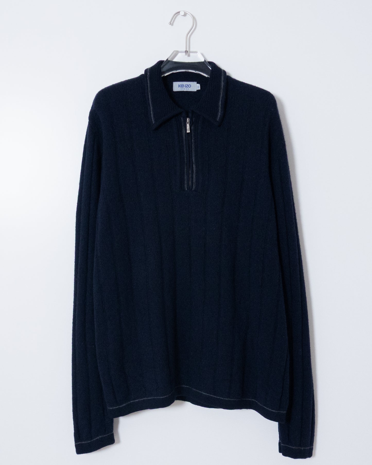 'KENZO' half-zip knit polo
