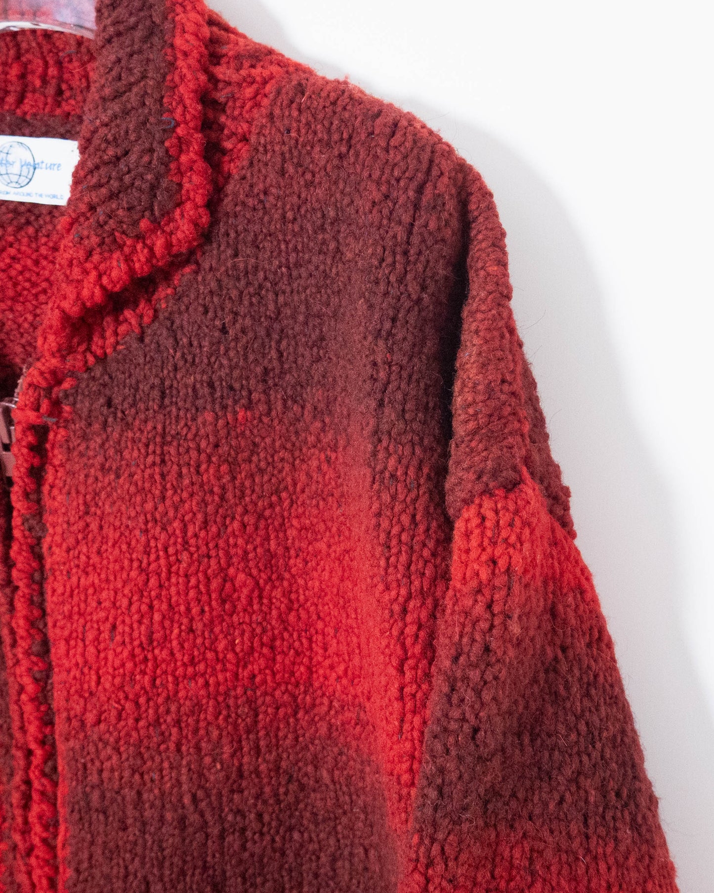 shadow stripe ecuador hand knit jacket