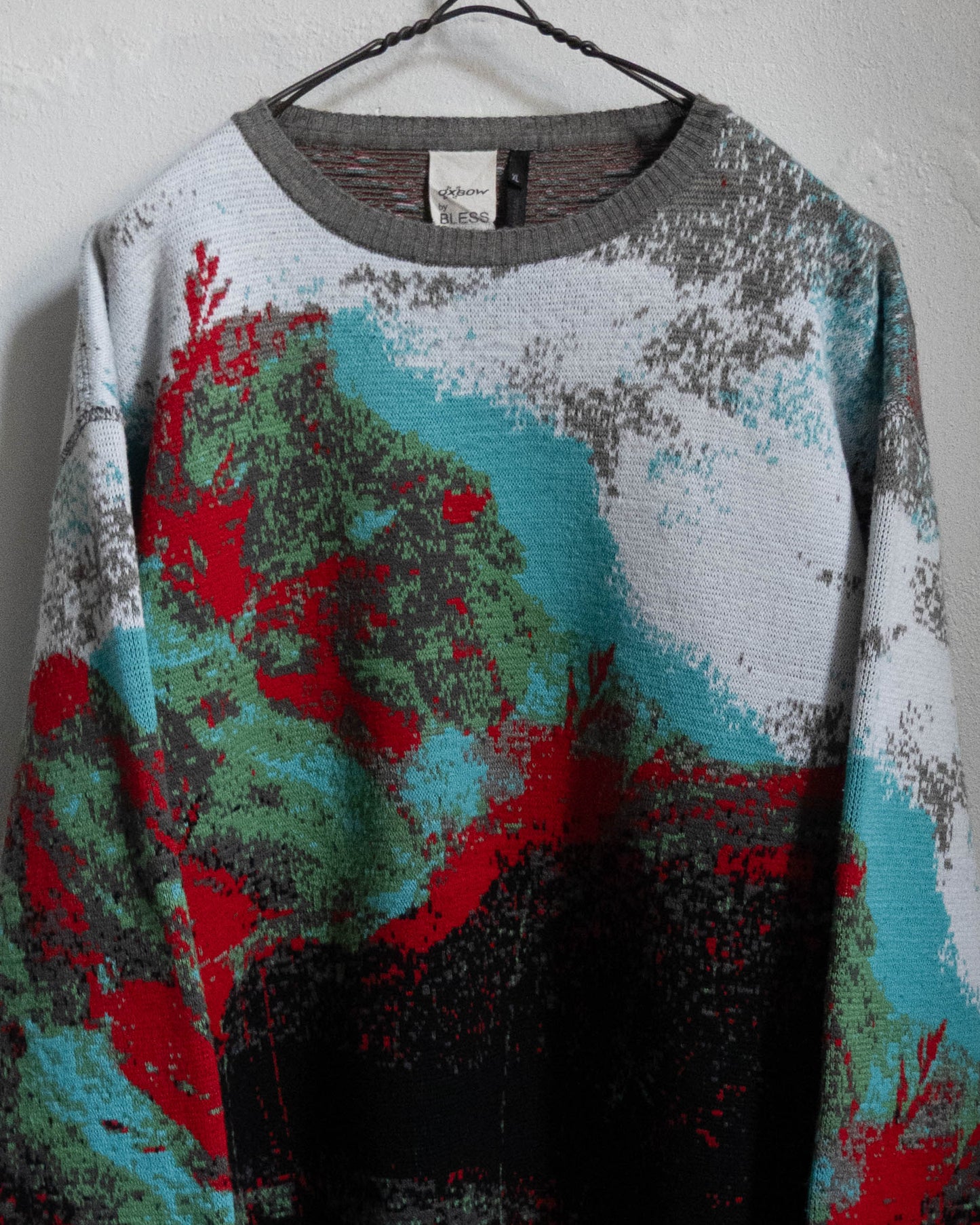 "OXBOW/BLESS" CHERLOK SKOLPEN 3D knit sweater
