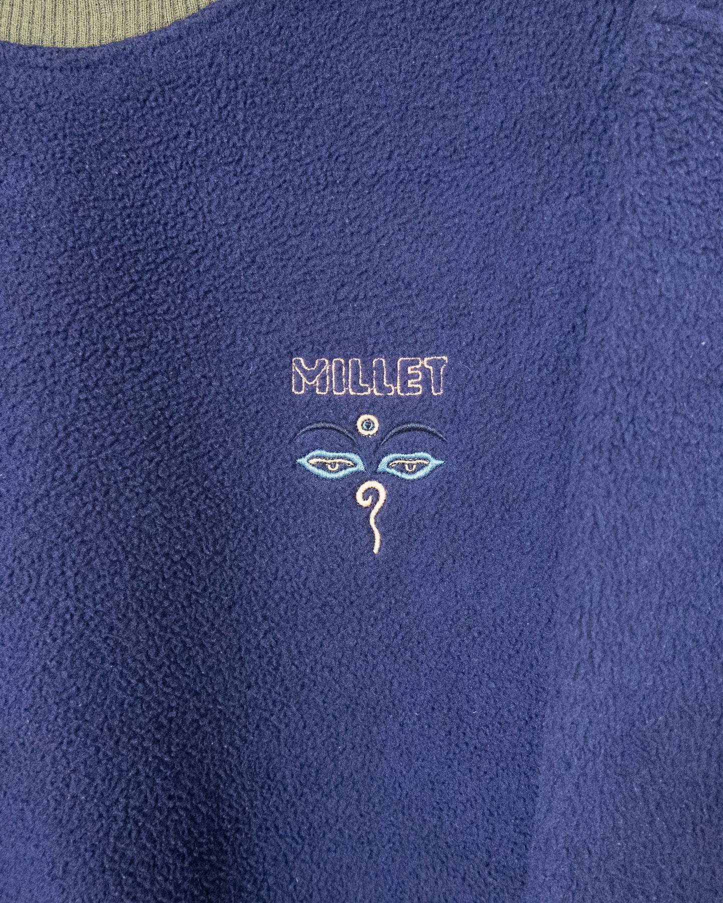 "Millet" double zip mock neck fleece pullover