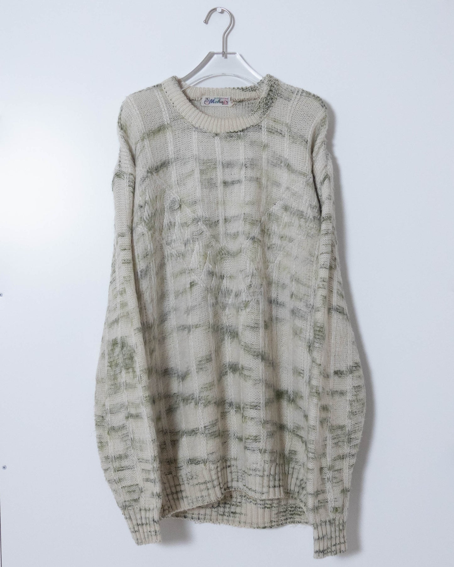 patterned mohair knit sweater