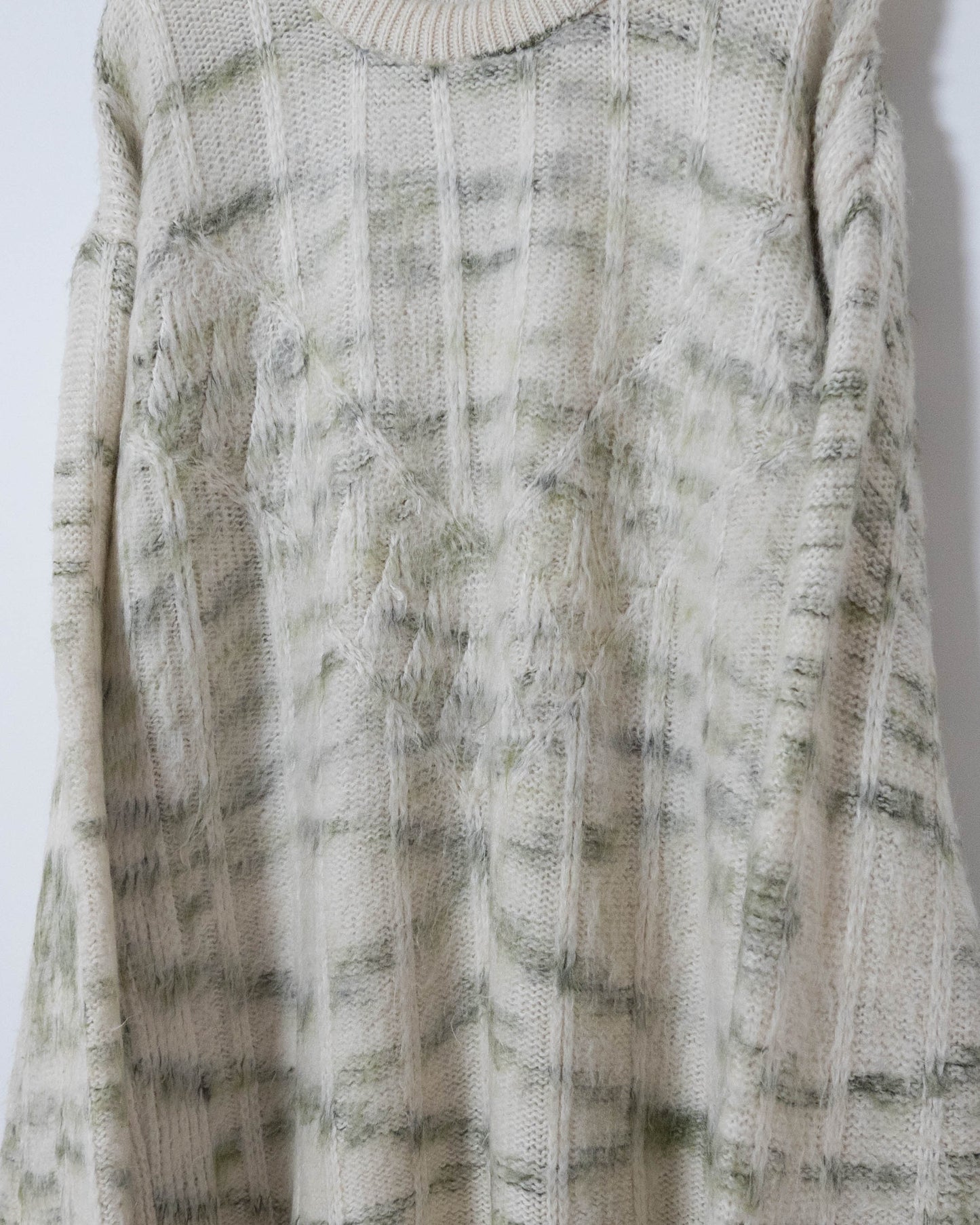 patterned mohair knit sweater