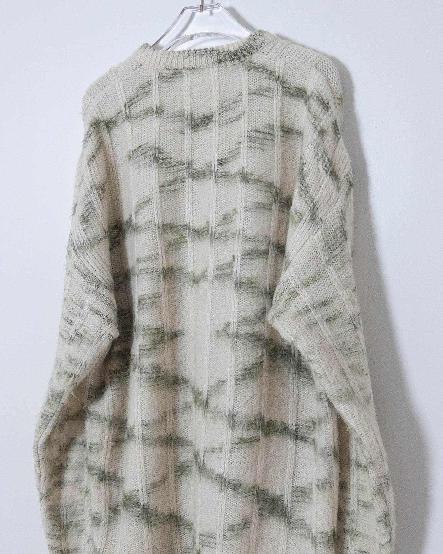 patterned mohair knit sweater