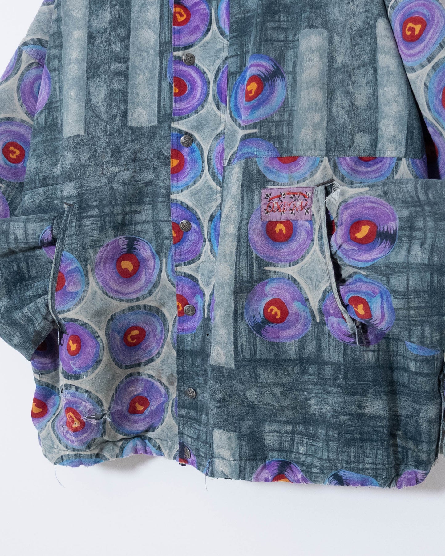 "OXBOW" all-over pattern hooded jacket