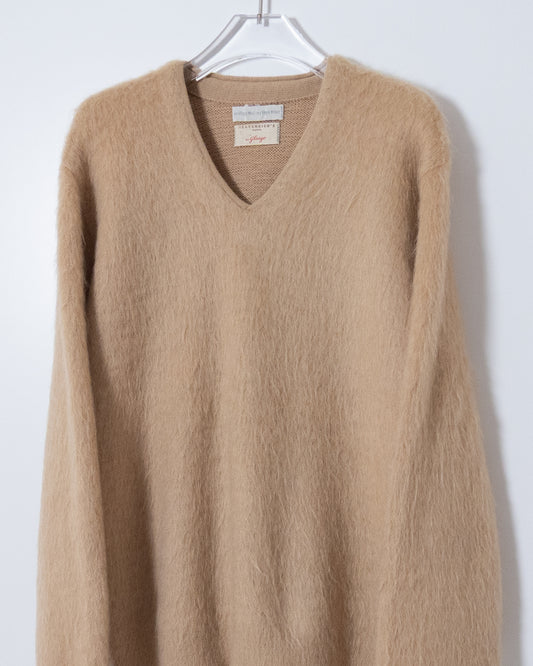 Vintage mohair v-neck knit sweater