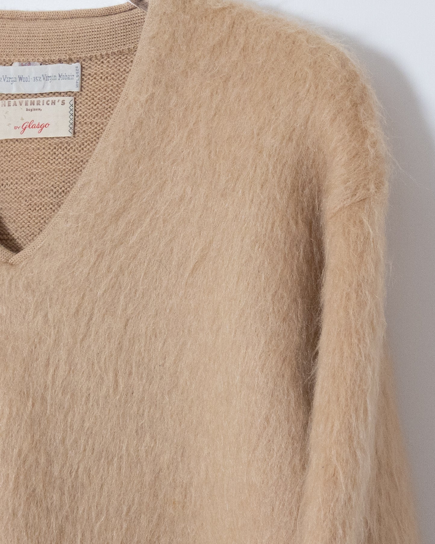 Vintage mohair v-neck knit sweater