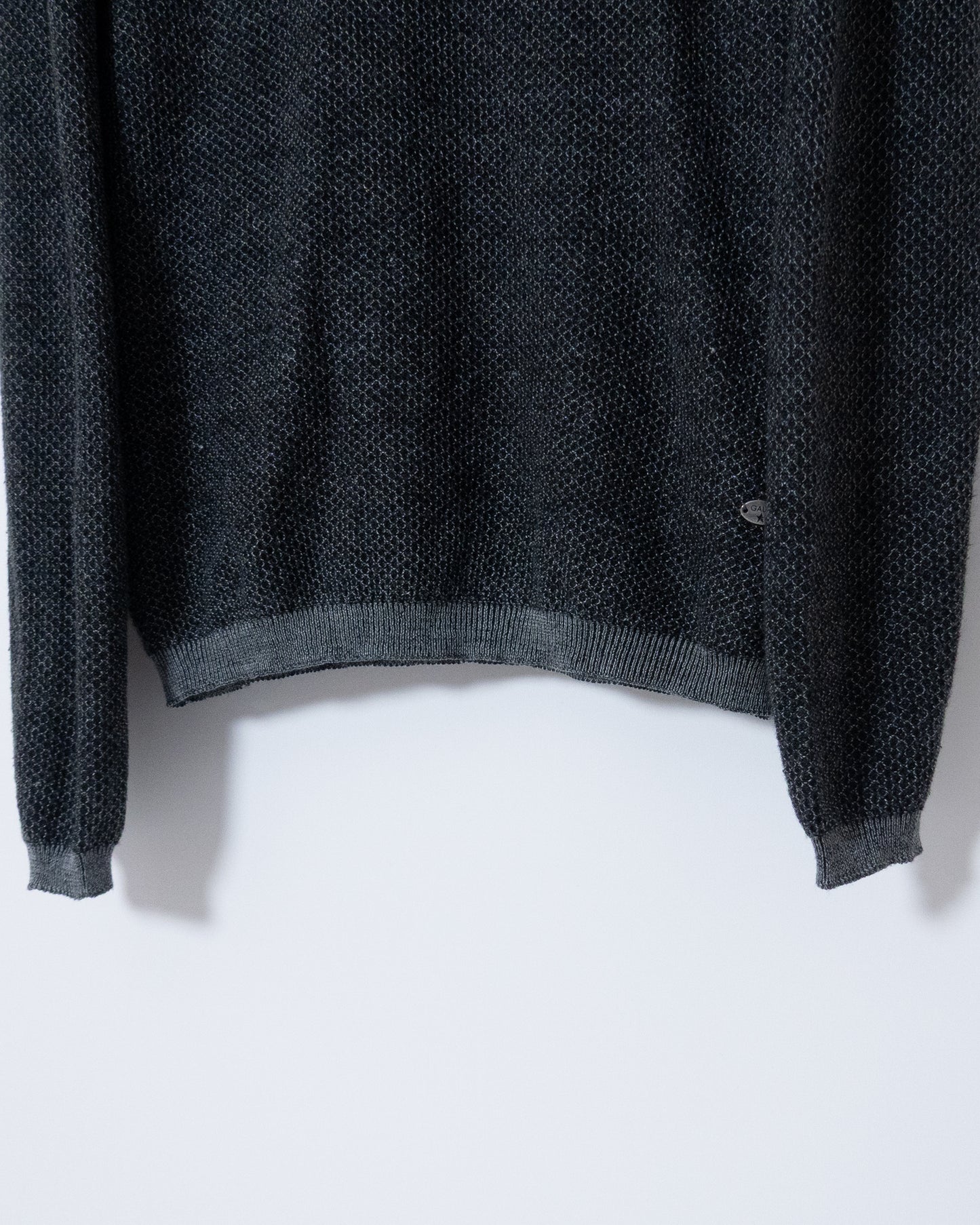 Honeycomb textured knit hoodie