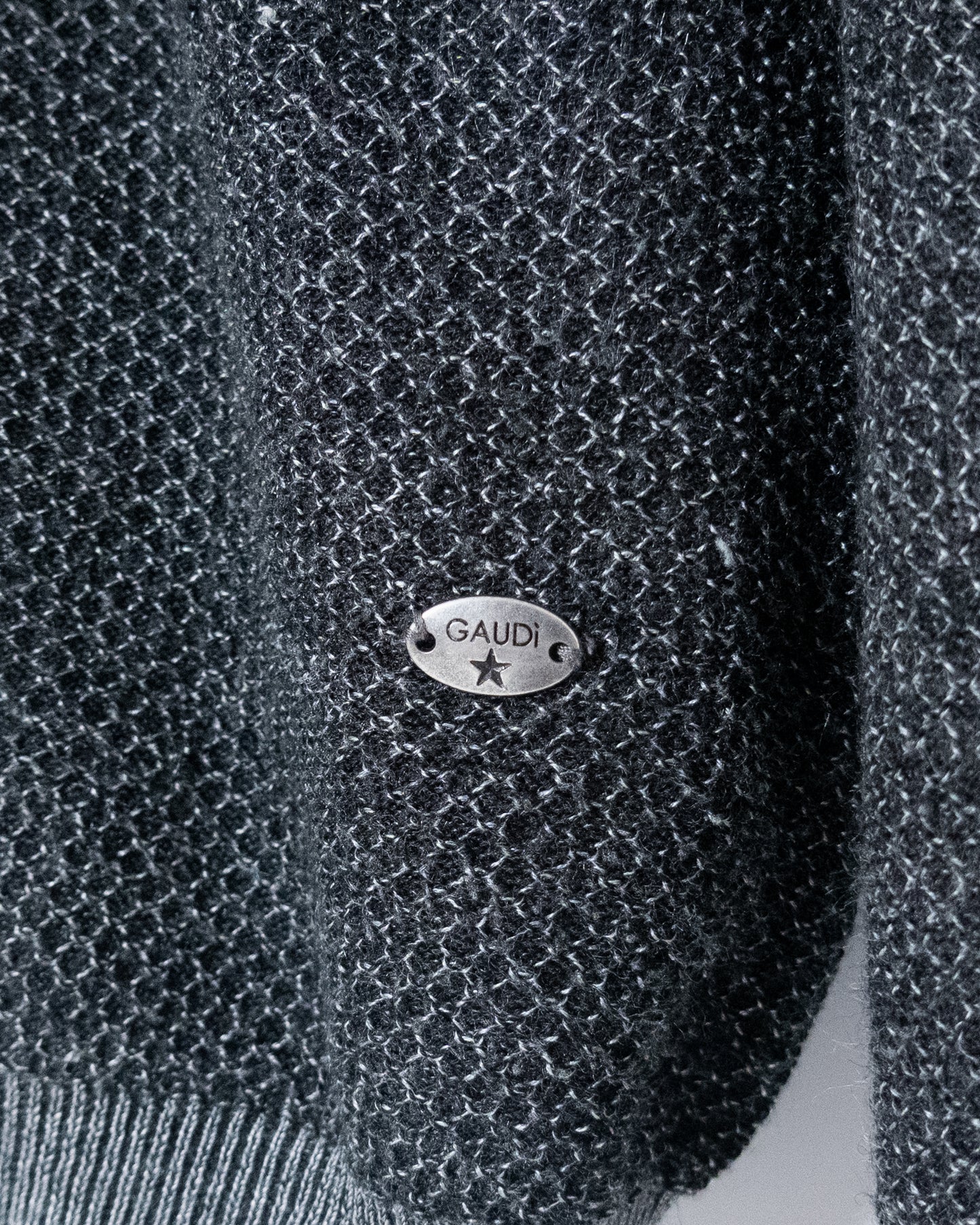 Honeycomb textured knit hoodie