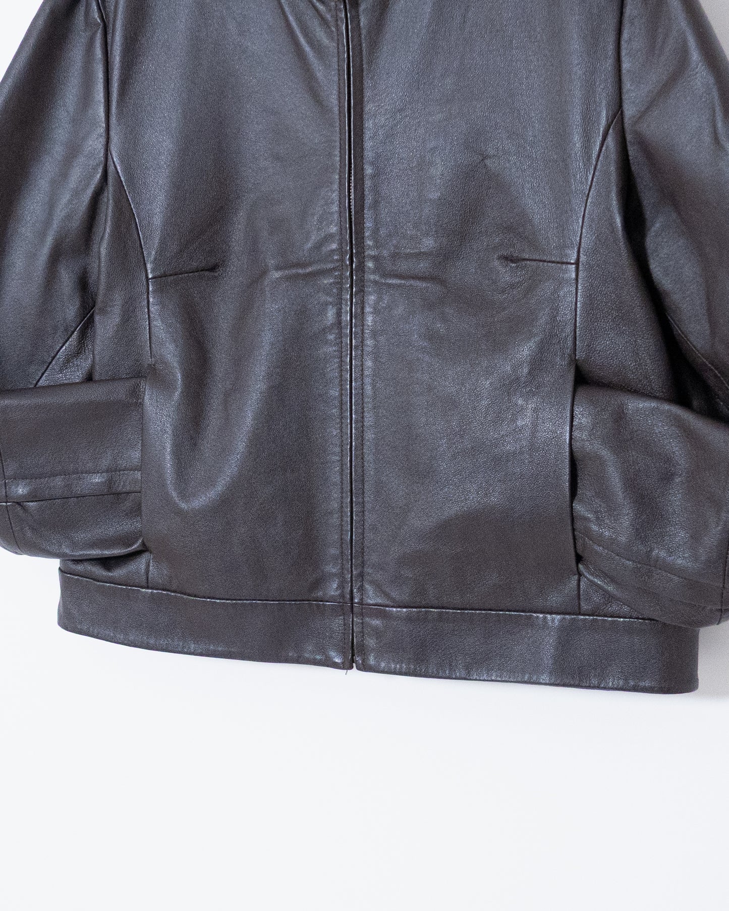 'Marks&Spencer' high neck leather jacket