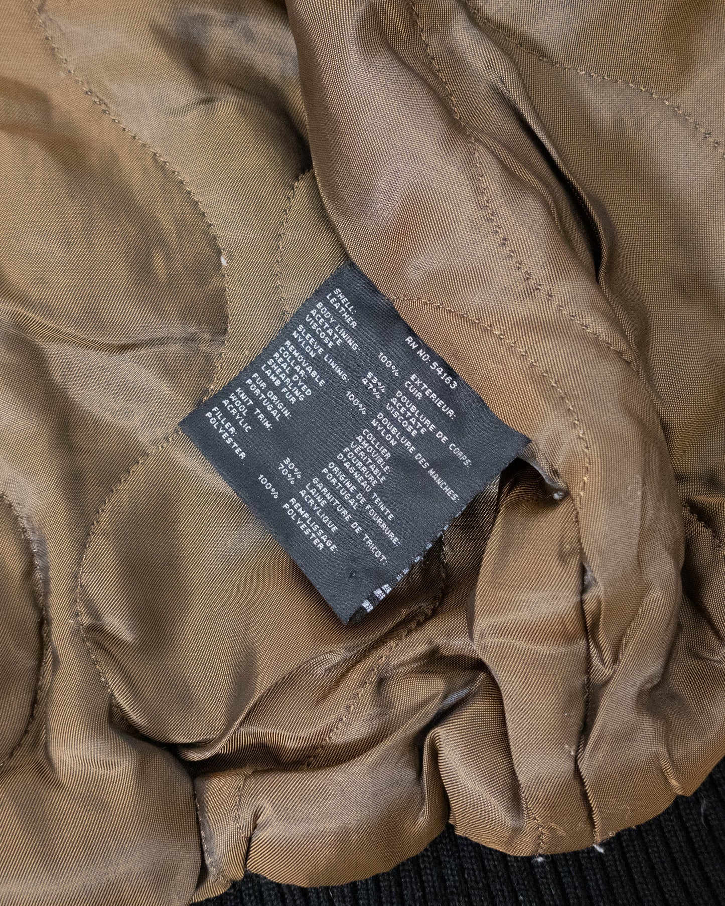 "Andrew Marc" high neck leather jacket