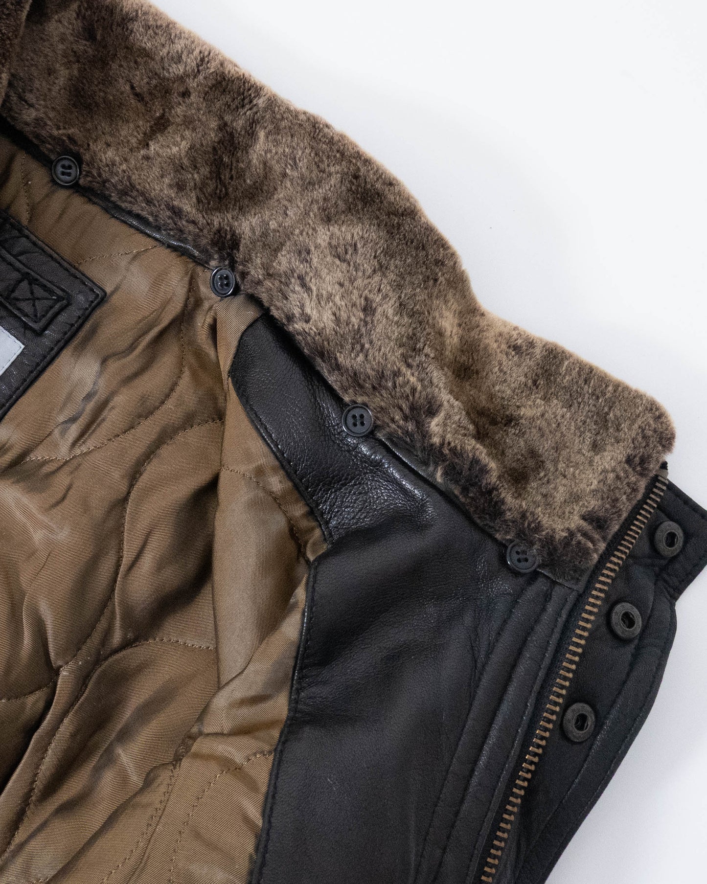 "Andrew Marc" high neck leather jacket