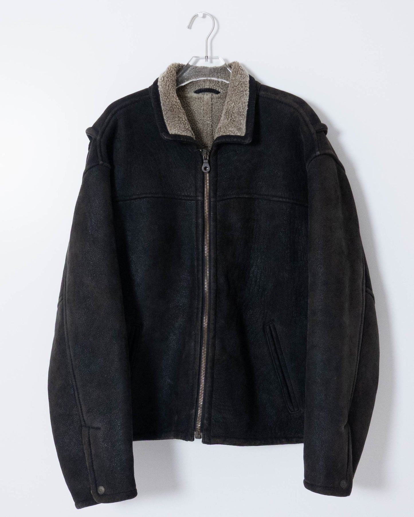 Andrew Marc mouton leather jacket
