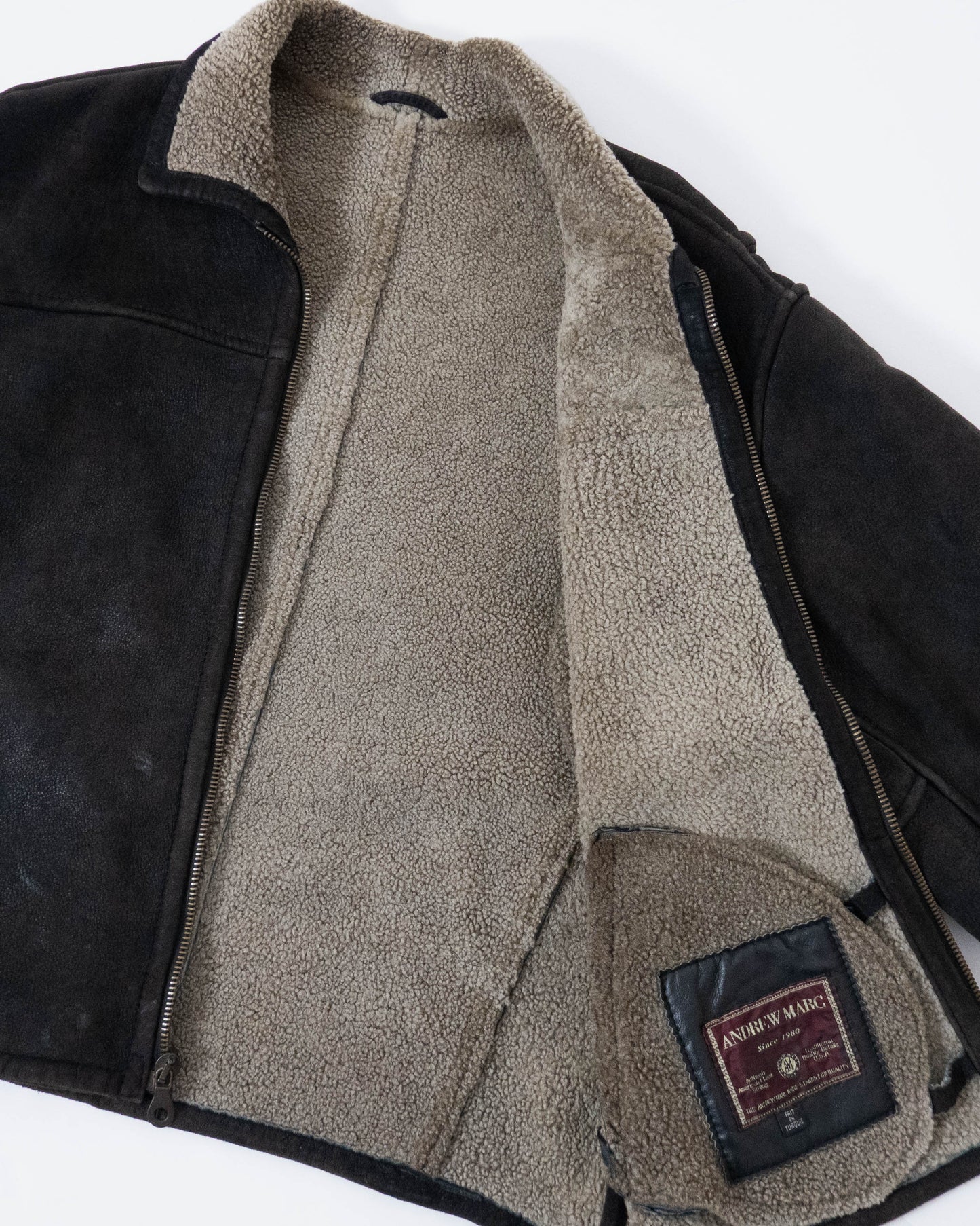 Andrew Marc mouton leather jacket