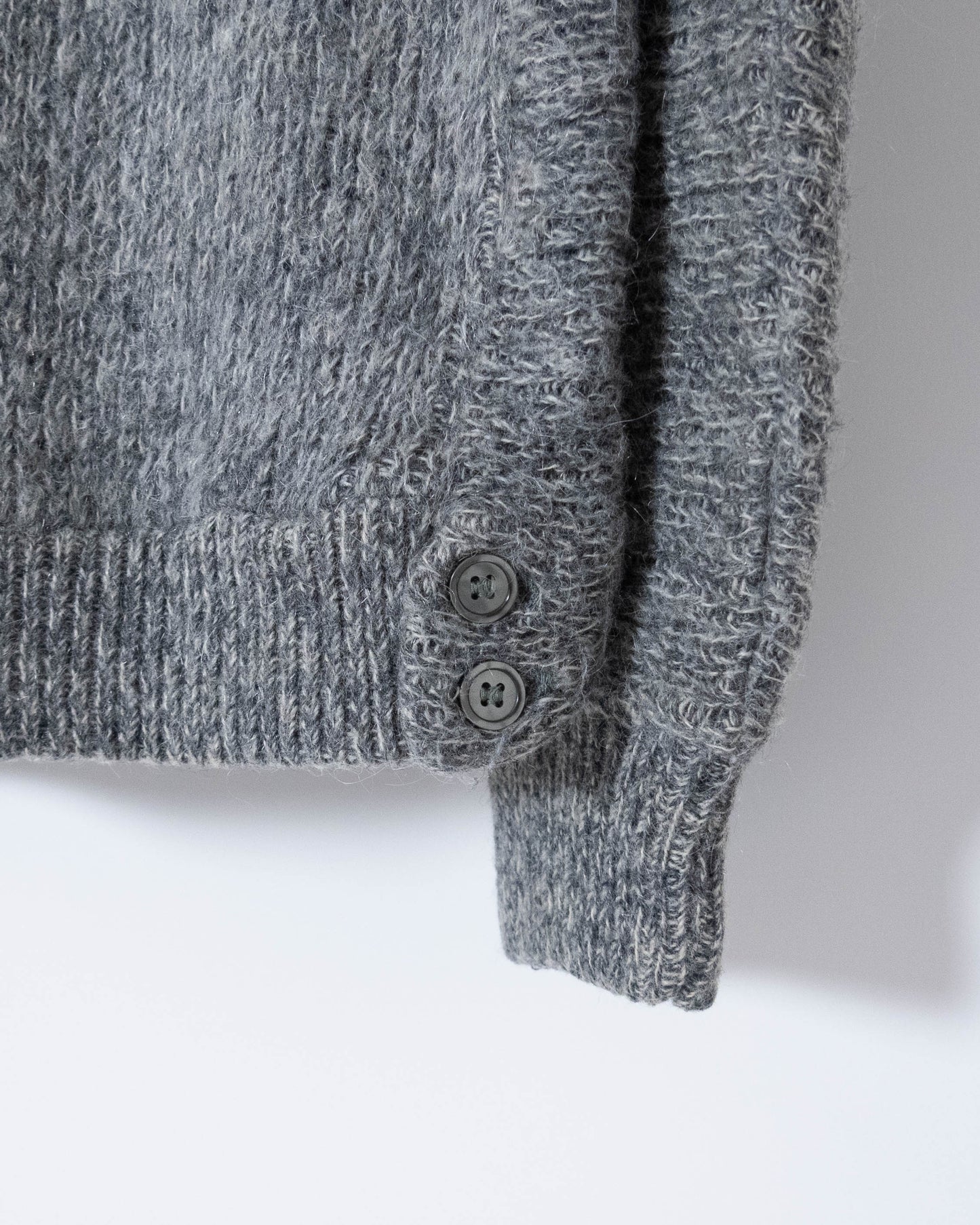 Vintage v-neck pattern mohair knit sweater