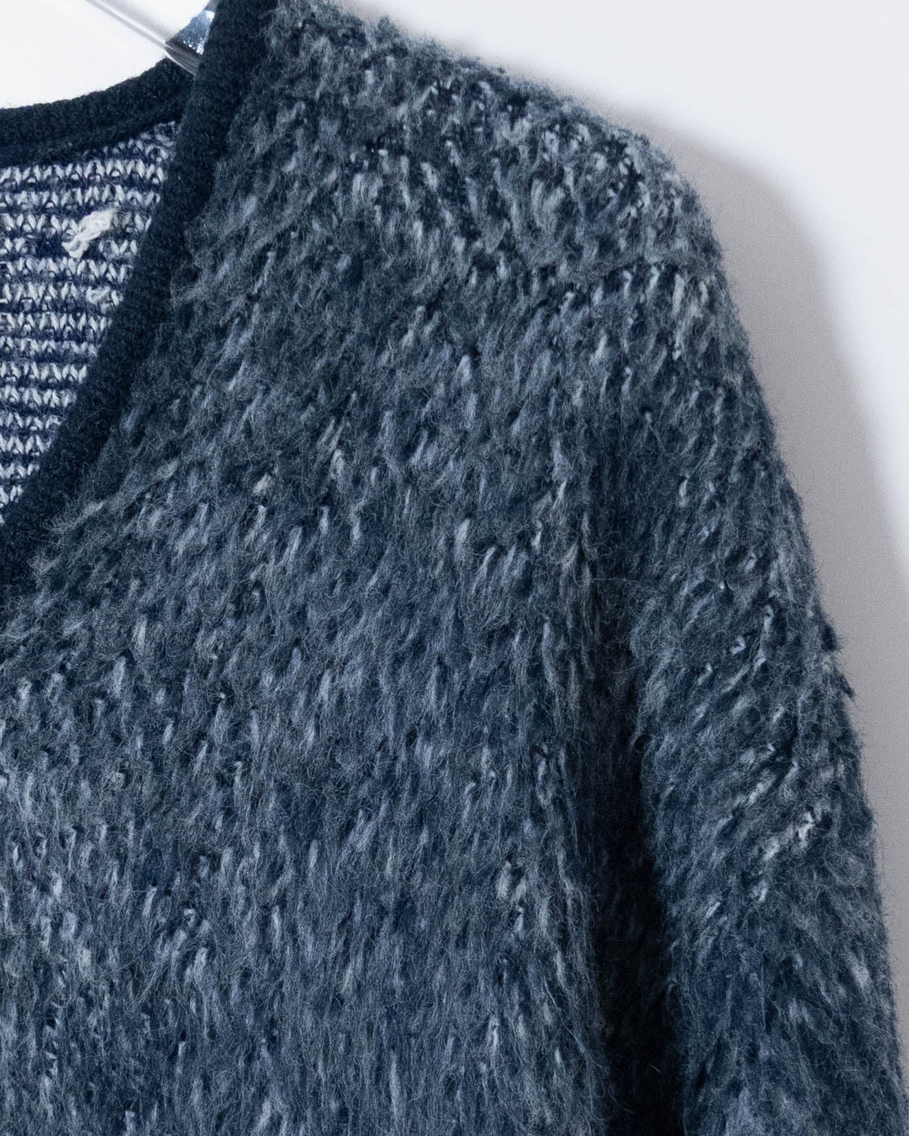 Vintage v-neck mohair knit sweater