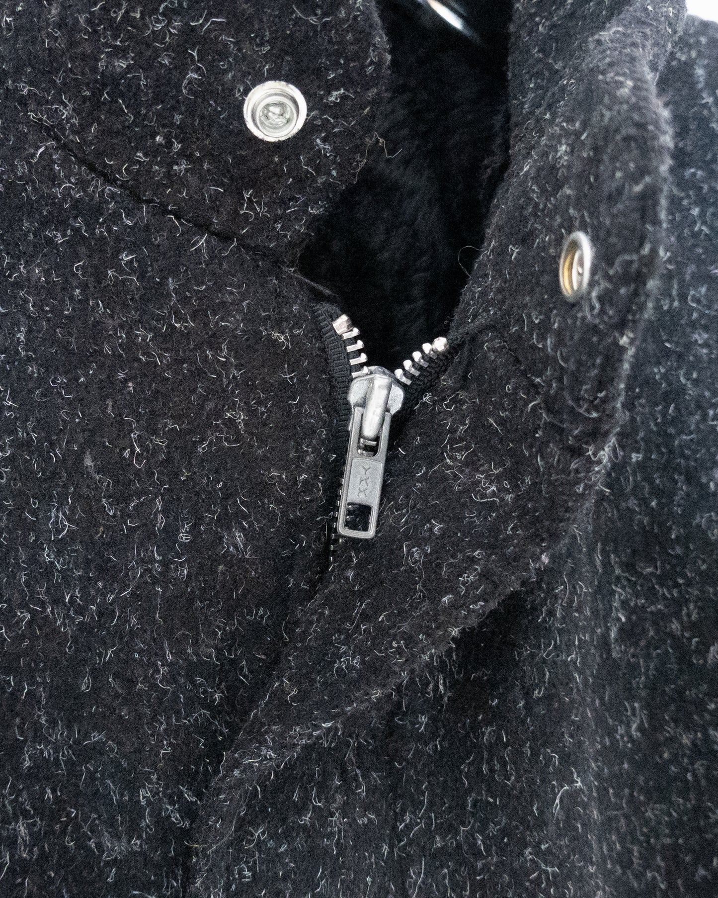 fly front wool blouson