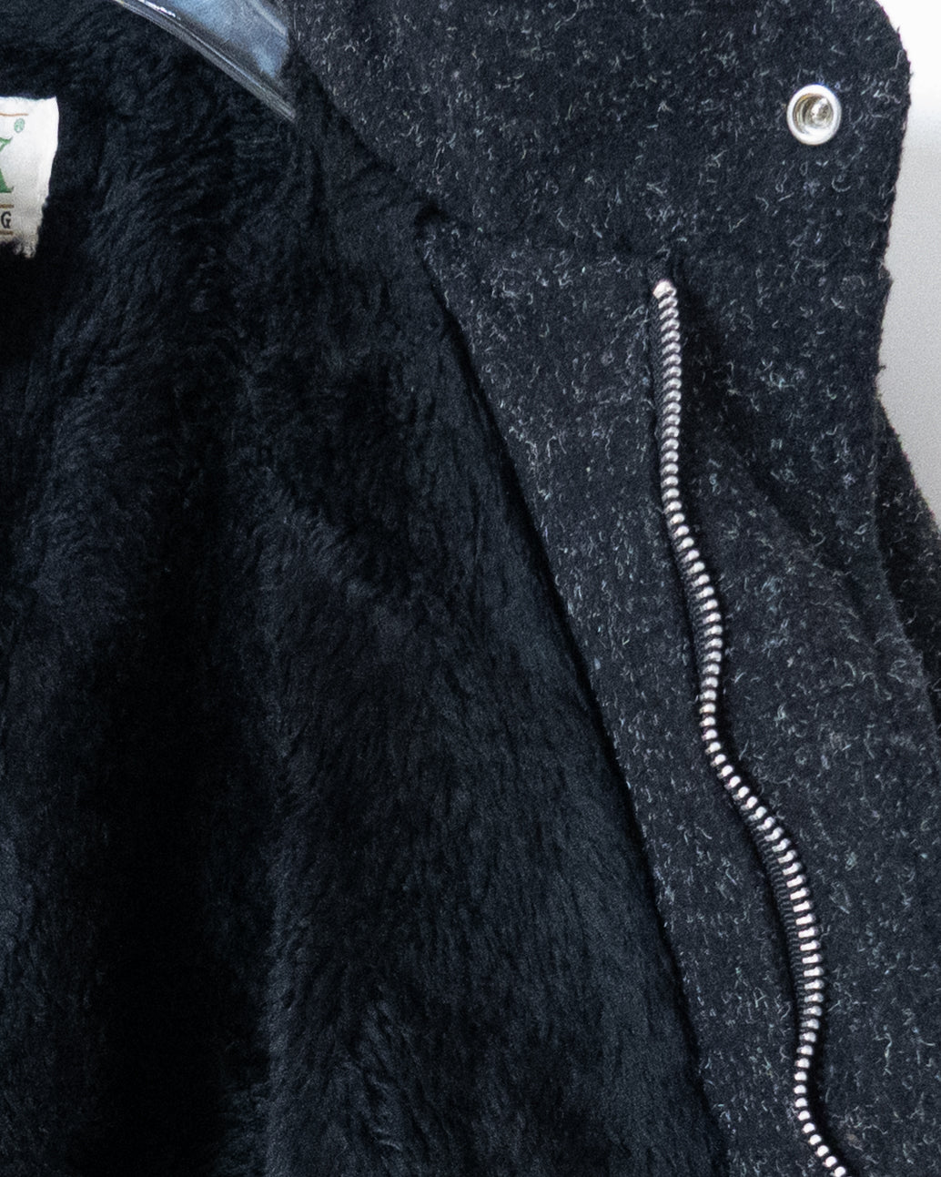 fly front wool blouson