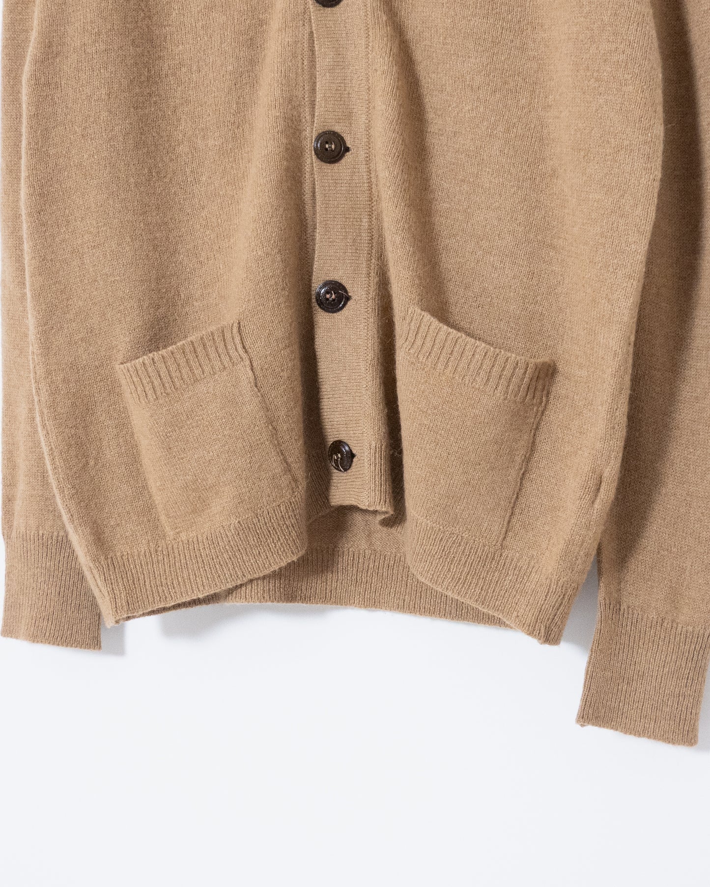 "LANVIN" camel hair knitted cardigan