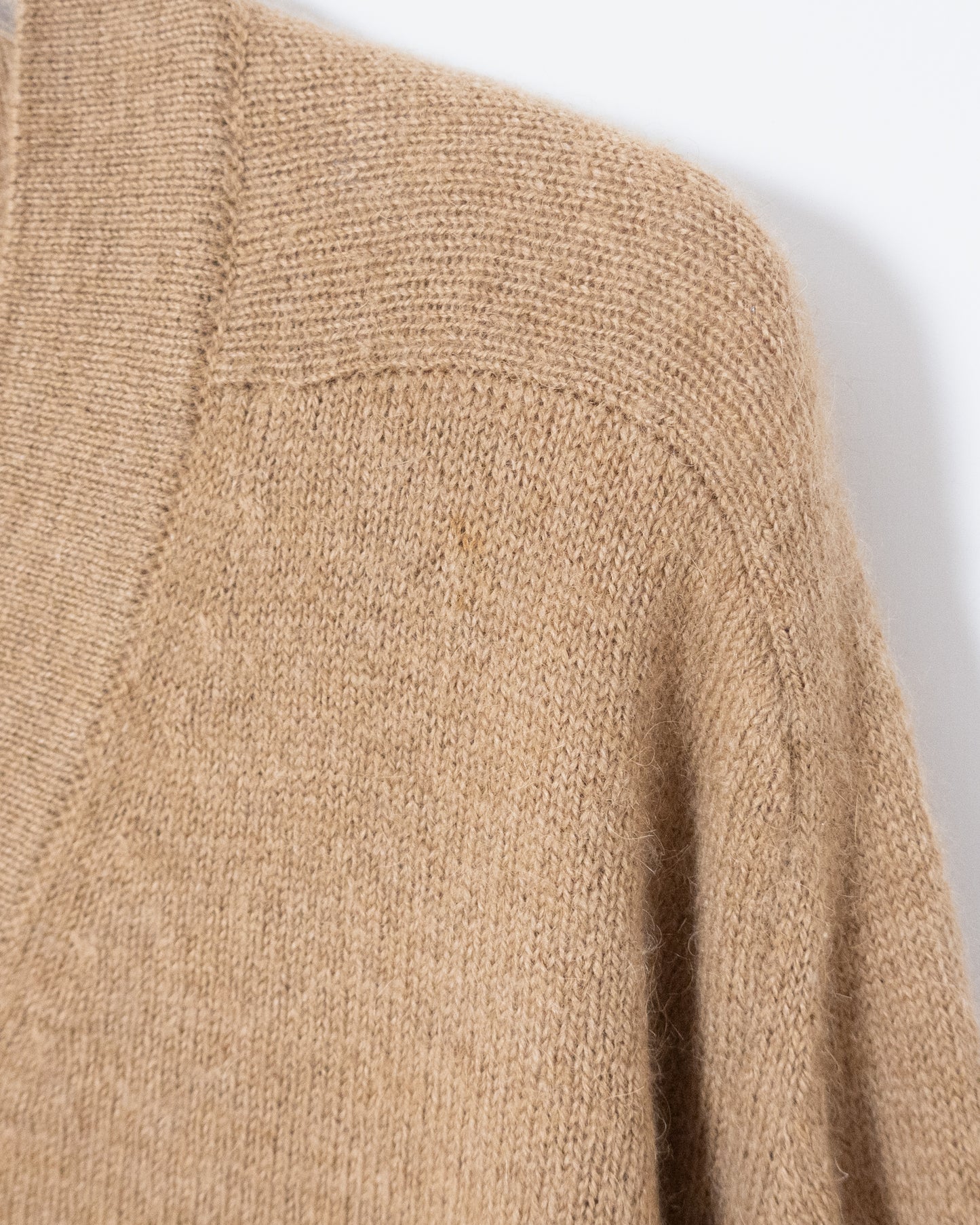"LANVIN" camel hair knitted cardigan
